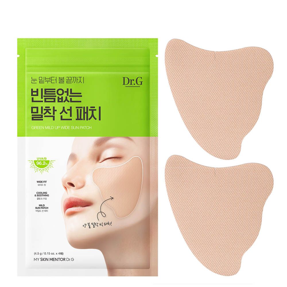 Dr.G Tight Fit Sun Patch – 96.2% UV Protection Hydrogel Patches | Glutathione, Niacinamide & Peptide Infused Brightening Anti-Wrinkle Cooling Patches for Outdoor Activities _ Made in KOREA